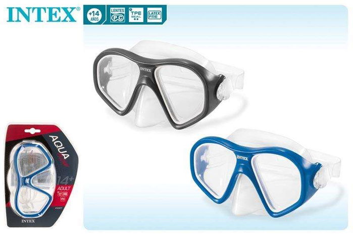 Intex Reef Rider - Masque de plongée en silicone pour adultes (+14 ans), modèles assortis