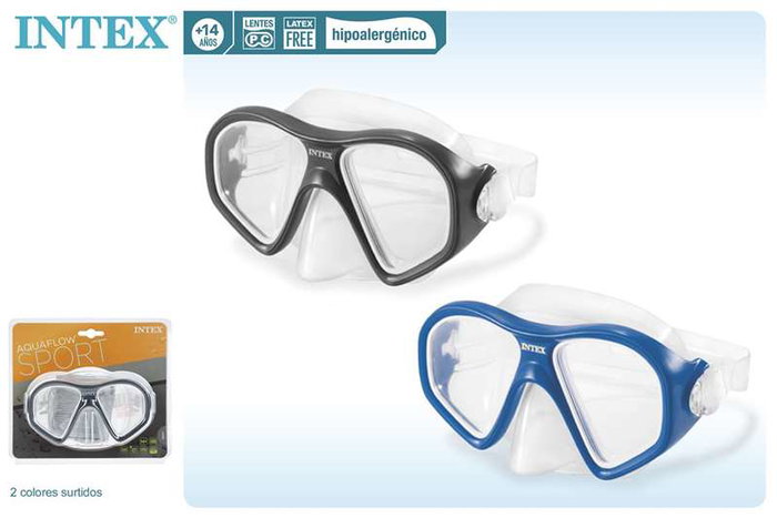 Intex Reef Rider - Masque de plongée en silicone pour adultes (+14 ans), modèles assortis
