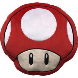 Mario Bros Coussin 3D Champignon en Microfibre 43 x 43 cm
