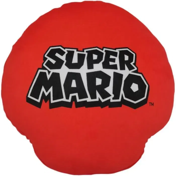 Mario Bros Coussin décoratif 3D Champignon en microfibre de Super Mario, 40 cm, pour salon ou chambre