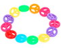Innspiro Perles en plastique symbole de la paix 16mm x 3,5mm (30 pièces)