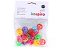 Innspiro Perles en plastique symbole de la paix 16mm x 3,5mm (30 pièces)