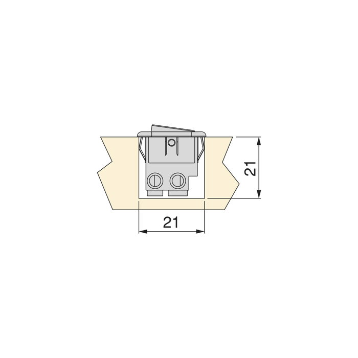 Emuca Lot de 10 interrupteurs à encastrer D21x21, Blanc Emuca Lot de 10 interrupteurs à encastrer D21x21, Blanc
