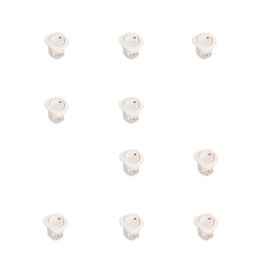 Emuca Lot de 10 interrupteurs à encastrer D21x21, Blanc