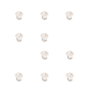 Emuca Lot de 10 interrupteurs à encastrer D21x21, Blanc
