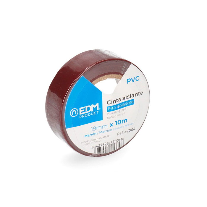 Edm Cinta aislante qualité supra marron 19 mm x 10 m Edm Cinta aislante qualité supra marron 19 mm x 10 m