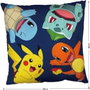 Pokémon Coussin Double Face Poké-Ball et Starter Microfibre 40 x 40 cm