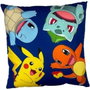 Pokémon Coussin Double Face Poké-Ball et Starter Microfibre 40 x 40 cm