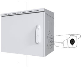 Lanview Midi Classic Armoire CCTV montée sur poteau pour 4 caméras