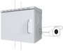 Lanview Midi Classic Armoire pour vidéosurveillance extérieure montée sur poteau pour 4 caméras avec ventilation et rails DIN, dimensions 575 x 425 x 500 mm