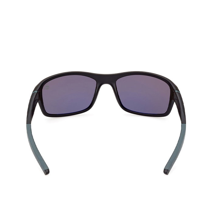 Timberland TB9293 02R Lunettes de Soleil Homme Rectangulaires Polarisées Noir Matte Black 145 mm