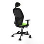 Piqueras y Crespo Chaise de Bureau Jorquera Pistache et Noir