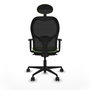 Piqueras y Crespo Chaise de Bureau Jorquera Pistache et Noir