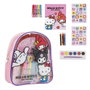 Cerdá Sac à Dos Coloriage Hello Kitty 22 x 23 x 7 cm - Mochila à Colorier pour Enfant Dès 3 Ans - Rose