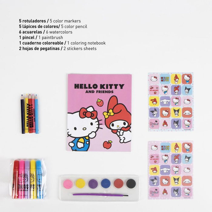 Cerdá Sac à dos enfant Hello Kitty colorable rose