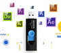 ADATA UV220 Clé USB 3.1 128GB à Connexion Coulissante Sans Capuchon - Noir/Bleu