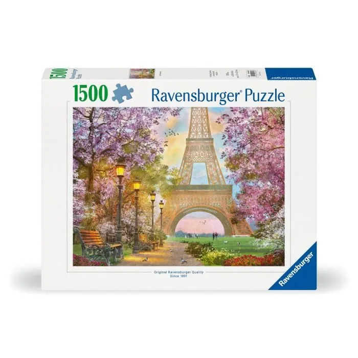 Ravensburger Puzzle 1500 pièces, 12000694, Amour à Paris, pour Adultes et Enfants dès 14 ans, Qualité Supérieure, 80x60 cm Ravensburger Puzzle 1500 pièces, 12000694, Amour à Paris, pour Adultes et Enfants dès 14 ans, Qualité Supérieure, 80x60 cm