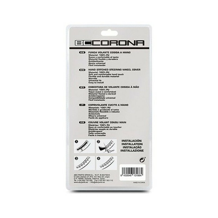BC Corona Housse de volant noire cousue CS6