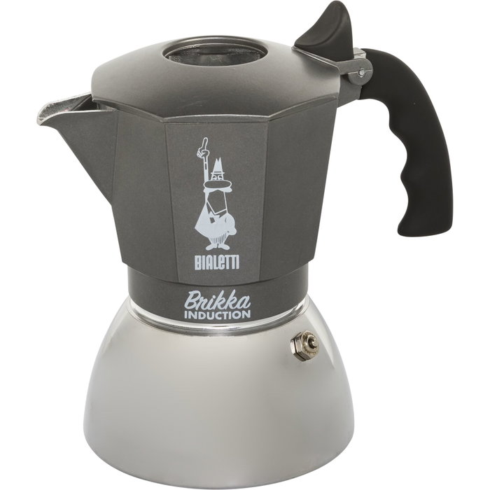 Bialetti Brikka Cafetière Italienne Induction 4 tasses, Gris Bialetti Brikka Cafetière Italienne Induction 4 tasses, Gris