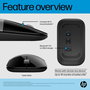 HP Souris sans fil Z3700 double mode (Bluetooth/USB) 1600 DPI avec récepteur intégré - Argent