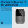 HP Souris sans fil Z3700 double mode (Bluetooth/USB) 1600 DPI avec récepteur intégré - Argent