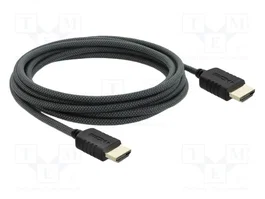 DELOCK Câble HDMI 3m Textile Noir