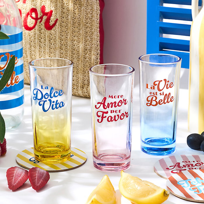 Home Deco Factory Jeu de 3 Verres Dolce Vita 220 ml Home Deco Factory Jeu de 3 Verres Dolce Vita 220 ml