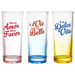Home Deco Factory Jeu de 3 Verres Dolce Vita 220 ml