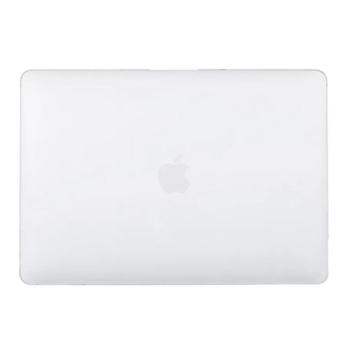 eSTUFF Coque rigide transparente givrée pour MacBook Air 13,6" M5 M4 M3 M2 - Protection antichoc, accès complet aux ports, compatible modèles 2020-2026