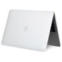 eSTUFF Coque rigide transparente givrée pour MacBook Air 13,6" M5 M4 M3 M2 - Protection antichoc, accès complet aux ports, compatible modèles 2020-2026