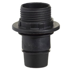 MAURER Porte-lampes E-14 avec filetage et rondelle noir
