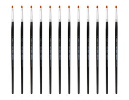 Innspiro Boîte de 12 pinceaux synthétiques plats n°0