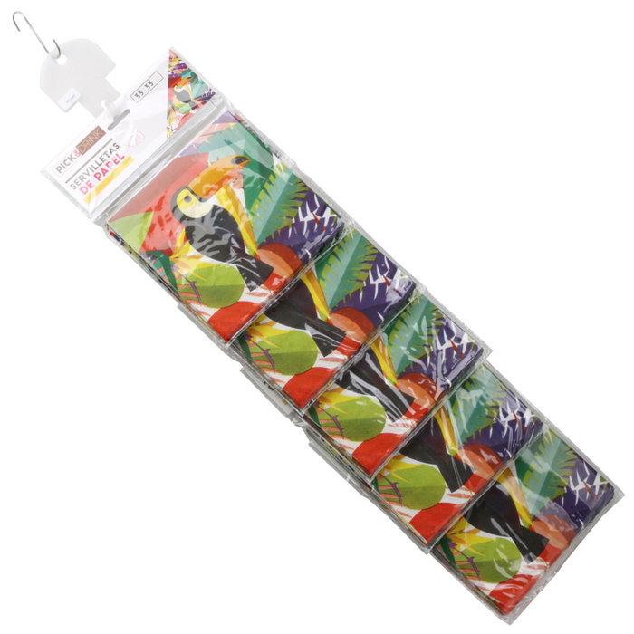 Pick and Drink Lot de 20 serviettes 33x33 cm modèles assortis