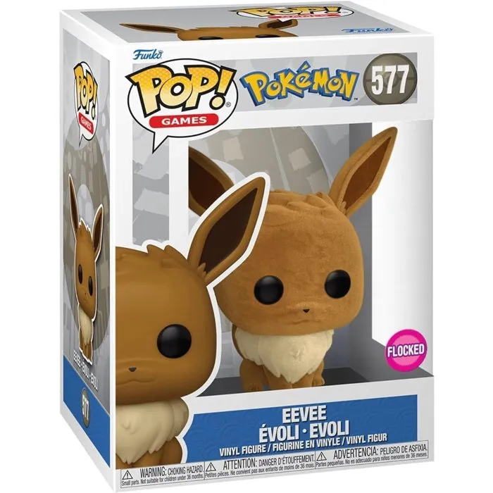 Funko Pop! Pokémon Évoli Floqué Figurine en Vinyle Édition Velours Spéciale pour Collectionneur Funko Pop! Pokémon Évoli Floqué Figurine en Vinyle Édition Velours Spéciale pour Collectionneur