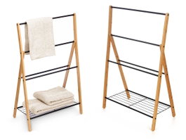 KIPIT Toallero en Bambou Noir 60x90x37 cm (Set de 4)