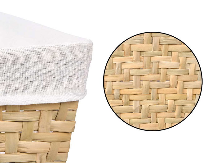 KIPIT Cesta rectangulaire Madera-Blanco