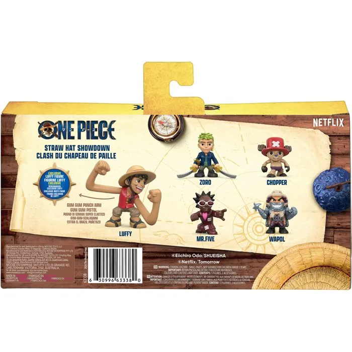 One Figurines Anime One Piece - Pack de 5 Personnages Miniatures : Luffy, Zoro, Chopper, Wapol, Mr.5 - Dès 4 Ans