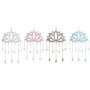 Home ESPRIT Décoration Suspendue Fleur de Lotus Oriental (4 Unités) Fer