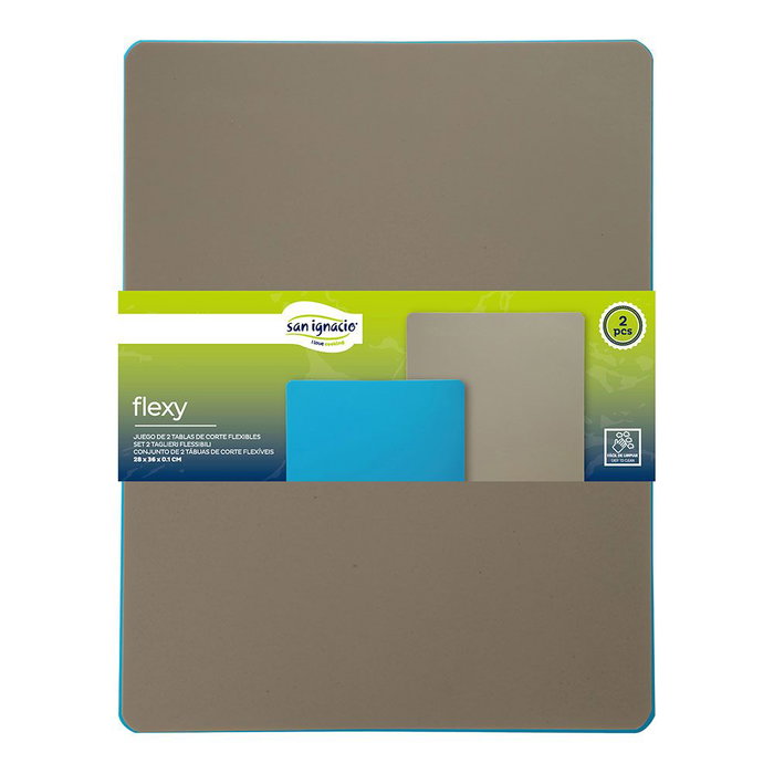 San Ignacio Lot de 2 planches à découper flexibles 28 x 36 cm couleurs assorties