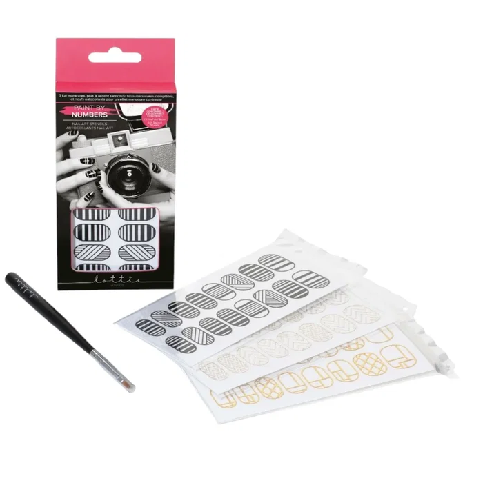 Lottie London Paint by Numbers Autocollants pour ongles, 9 pcs Lottie London Paint by Numbers Autocollants pour ongles, 9 pcs