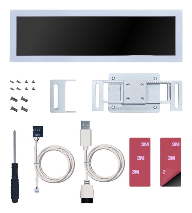 Lian Li Boîtier PC avec écran IPS universel 8,8 pouces SM088W Blanc