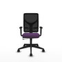 Chaise Motilla Synchrone/Traslack tissu Pourpre Maille Noir Base pyramidale noire Accoudoir 1D Sans appui-tête Roulettes 65mm nylon
