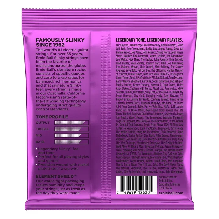 Ernie Ball Jeu de cordes électriques Slinky 7 cordes Power 11-58