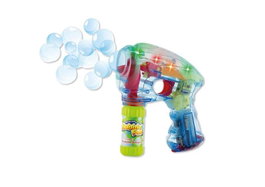 JugaToys Pistolet lanceur de bulles avec lumières, assortiment bleu et vert