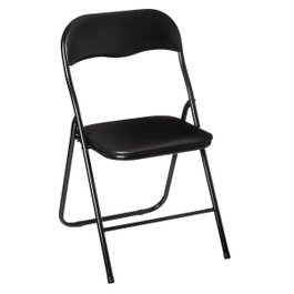 Atmosphera Chaise pliante de cuisine noire