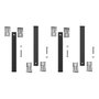 WOLFPACK LINEA PROFESIONAL Jeu de 4 pieds pour sommier carré 30x30/25