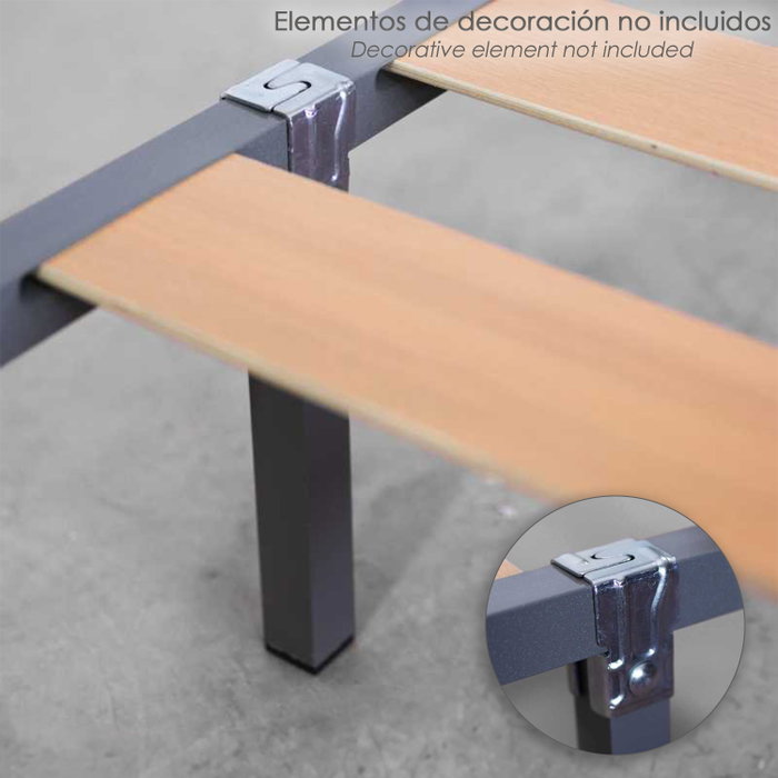 WOLFPACK LINEA PROFESIONAL Jeu de 4 pieds pour sommier carré 30x30/25 WOLFPACK LINEA PROFESIONAL Jeu de 4 pieds pour sommier carré 30x30/25