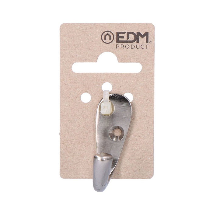 Edm Colgador de latón níquel mate 4 x 4,5 cm Edm Colgador de latón níquel mate 4 x 4,5 cm
