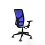 PIQUERAS Y CRESPO Chaise Motilla Synchro Blanc et Bleu avec Accoudoirs 3D