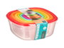 Leknes Lot de 7 Boîtes de Conservation Carrées en Plastique Multicolore 25x10,5x25 cm (Set de 12)